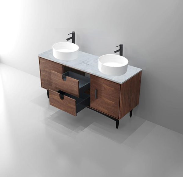 KARTON REPUBLIC PORTREE 60” WALNUT DOUBLE VANITY - Image 2