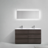 KEETCHEN AUSTIN 60″ DOUBLE SINK DARK GREY OAK 6 DRAWER VANITY - Image 4