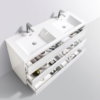 KEETCHEN AUSTIN 60″ DOUBLE SINK GLOSS WHITE 6 DRAWER VANITY - Image 2