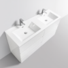 KEETCHEN AUSTIN 60″ DOUBLE SINK GLOSS WHITE 6 DRAWER VANITY - Image 3