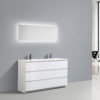 KEETCHEN AUSTIN 60″ DOUBLE SINK GLOSS WHITE 6 DRAWER VANITY - Image 5