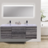 KEETCHEN OSLO 60" DOUBLE SINK GLOSS ASH GREY VANITY - Image 4