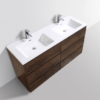 KEETCHEN AUSTIN 60″ DOUBLE SINK ROSEWOOD 6 DRAWER VANITY - Image 3