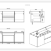 KEETCHEN OSLO 60" DOUBLE SINK GLOSS ASH GREY VANITY - Image 5