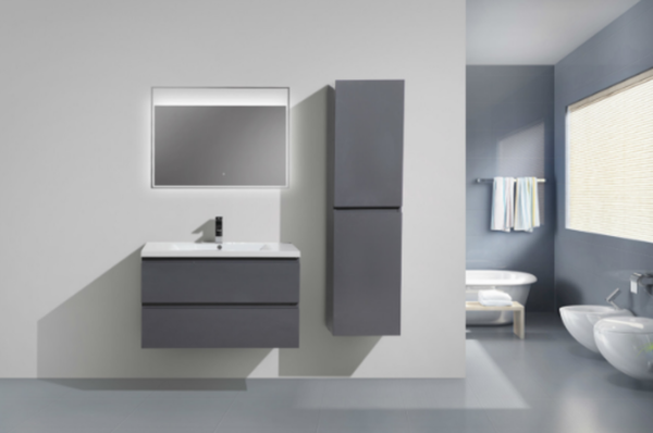 KEETCHEN OSLO 36" HIGH GLOSS GREY BATHROOM VANITY - Image 4