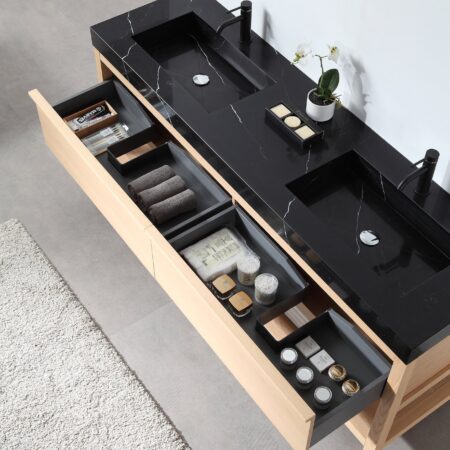 KARTON REPUBLIC BIBURY 72” WHITEWASH OAK FREE STANDING MODERN BATHROOM VANITY - Image 3