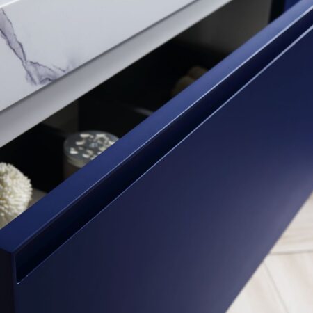 KARTON REPUBLIC MANAROLA 72” NAVY BLUE WALL MOUNT MODERN BATHROOM VANITY - Image 6