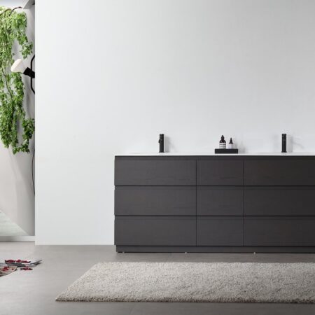 KARTON REPUBLIC ROTHENBURG 72” CHARCOAL FREE STANDING MODERN BATHROOM VANITY - Image 3