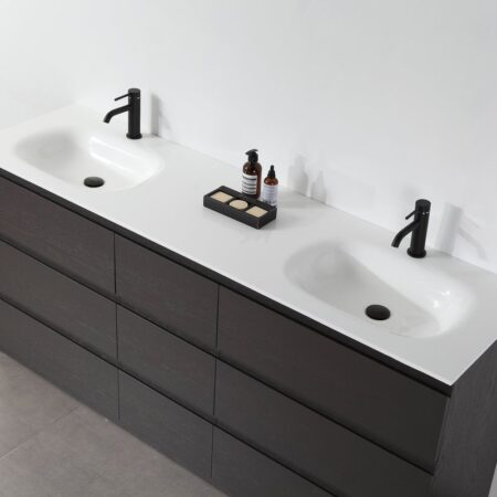 KARTON REPUBLIC ROTHENBURG 72” CHARCOAL FREE STANDING MODERN BATHROOM VANITY - Image 4