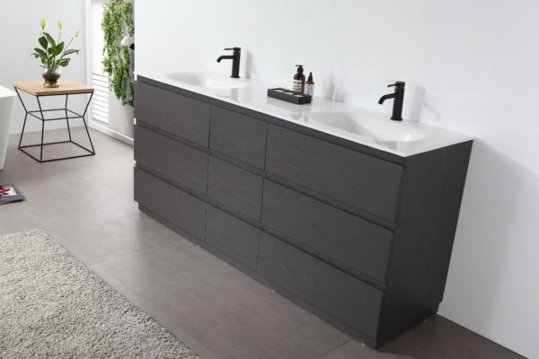 KARTON REPUBLIC ROTHENBURG 72” CHARCOAL FREE STANDING MODERN BATHROOM VANITY - Image 8