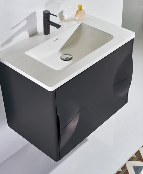 COLMAR 30” DARK GRAY WALL MOUNT MODERN BATHROOM VANITY