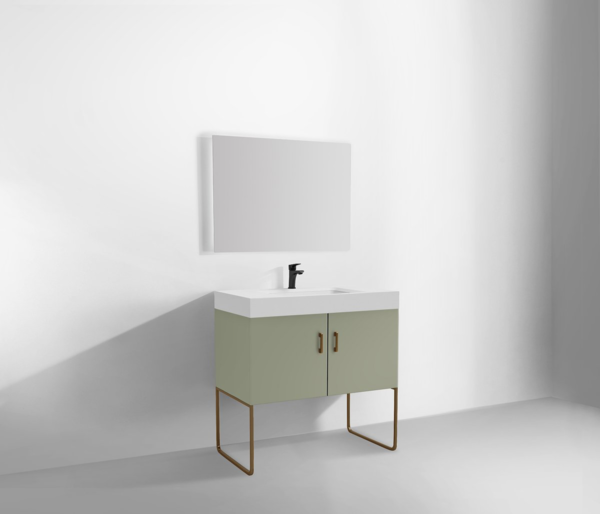 VEEMON 36” PINE MIST DUAL MOUNT MODERN BATHROOM VANITY