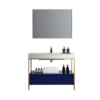 TEXEL 42” NAVY BLUE INDUSTRIAL STYLE FREE STANDING BATHROOM VANITY