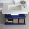 TEXEL 42” NAVY BLUE INDUSTRIAL STYLE FREE STANDING BATHROOM VANITY