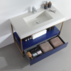 TEXEL 42” NAVY BLUE INDUSTRIAL STYLE FREE STANDING BATHROOM VANITY