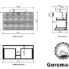GOREME 42” SMOKE OAK GRAY WALL MOUNT MODERN BATHROOM VANITY