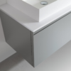 MANAROLA 42” LIGHT GRAY WALL MOUNT MODERN BATHROOM VANITY (OPEN SHELVES)