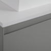 MANAROLA 42” LIGHT GRAY WALL MOUNT MODERN BATHROOM VANITY (OPEN SHELVES)