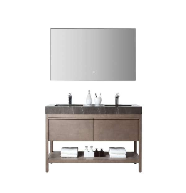 BIBURY 48” CHESTNUT OAK FREE STANDING MODERN BATHROOM VANITY