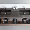 BIBURY 48” CHESTNUT OAK FREE STANDING MODERN BATHROOM VANITY