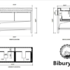BIBURY 48” CHESTNUT OAK FREE STANDING MODERN BATHROOM VANITY