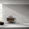 GOREME 48” WALNUT/WHITE OAK WALL MOUNT MODERN BATHROOM VANITY