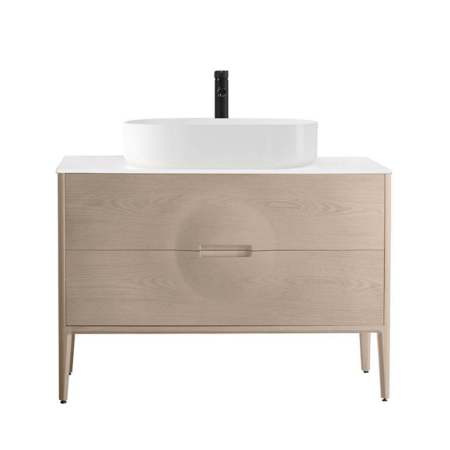 COLMAR 48” WHITEWASH OAK FREE STANDING MODERN BATHROOM VANITY