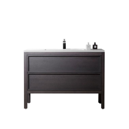 ANNECY 48” CHARCOAL OAK FREE STANDING MODERN BATHROOM VANITY