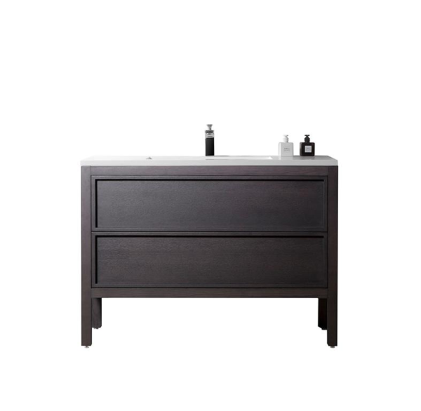 ANNECY 48” CHARCOAL OAK FREE STANDING MODERN BATHROOM VANITY