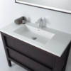 This is an Annecy series 48-inch Charcoal oak finishing free standing bathroom vanity. Simplicity of the design represents the most freshness to our bathroom. Balance is the second main spirit of this design element. Each balancing and equaling design gives peacefully relaxation to this product line.