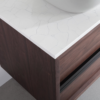 SINTRA 55” DARK WALNUT OAK WALL MOUNTED MODERN BATHROOM VANITY