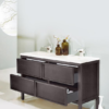 ANNECY 55” CHARCOAL OAK FREE STANDING MODERN BATHROOM VANITY