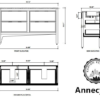 ANNECY 55” CHARCOAL OAK FREE STANDING MODERN BATHROOM VANITY
