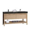 BIBURY 60” WHITEWASH OAK FREE STANDING MODERN BATHROOM VANITY