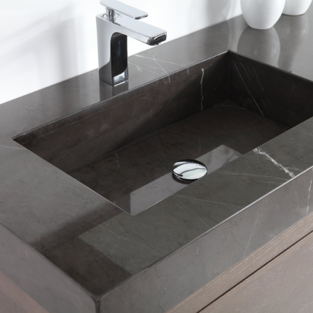 BIBURY 60” CHESTNUT OAK FREE STANDING MODERN BATHROOM VANITY