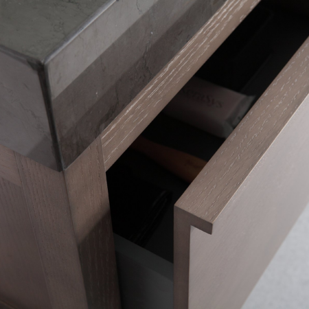 BIBURY 60” CHESTNUT OAK FREE STANDING MODERN BATHROOM VANITY
