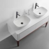 SEBASTIAN 60” GLOSS WHITE DUAL MOUNT MODERN BATHROOM VANITY