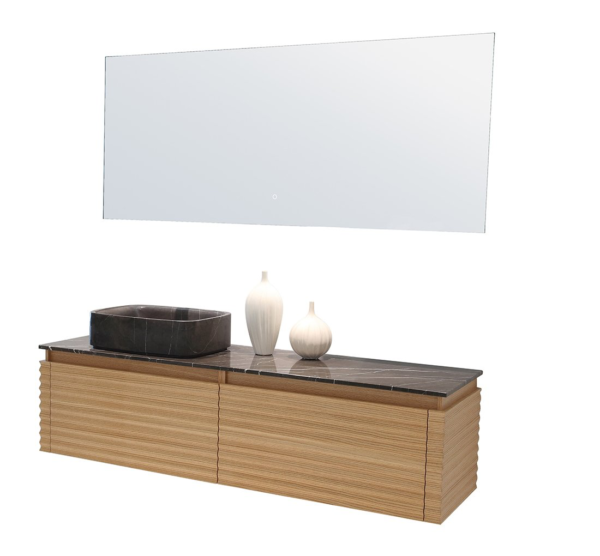 OCALA 60” MAPLE WALL MOUNT MODERN BATHROOM VANITY