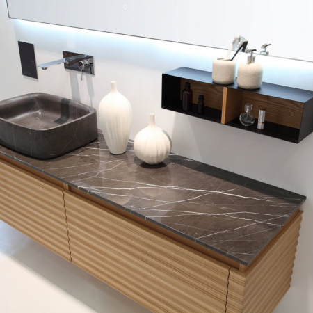 OCALA 60” MAPLE WALL MOUNT MODERN BATHROOM VANITY
