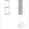 OCALA 60” MAPLE WALL MOUNT MODERN BATHROOM VANITY
