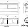 BIBURY 72” WHITEWASH OAK FREE STANDING MODERN BATHROOM VANITY