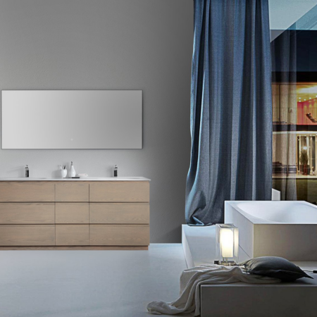ROTHENBURG 72” GOLDEN OAK FREESTANDING MODERN BATHROOM VANITY