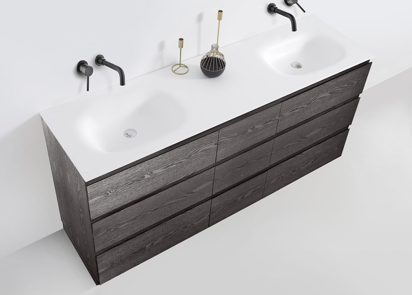 Bathroom With Charcoal Vanity