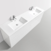 MOA 84″ DOUBLE SINK GLOSS WHITE MODERN BATHROOM VANITY W/ 6 DRAWERS AND ACRYLIC SINK