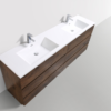 MOA 84″ DOUBLE SINK ROSEWOOD WHITE MODERN BATHROOM VANITY W/ 6 DRAWERS AND ACRYLIC SINK