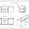 60" SINGLE SINK DARK GREY OAK WALL MOUNTED MODERN BATHROOM VANITY WITH REEINFORCED ACRYLIC SINK