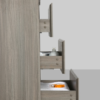 MOA 24″ Mayple Grey MODERN BATHROOM VANITY W/ 3 DRAWERS AND ACRYLIC SINK