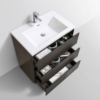 MOA 30″ DARK GREY-OAK MODERN BATHROOM VANITY W/ 3 DRAWERS AND ACRYLIC SINK