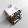 MOA 30″ ROSEWOOD MODERN BATHROOM VANITY W/ 3 DRAWERS AND ACRYLIC SINK