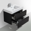 MOF 30" BLACK WALL MOUNTED MODERN BATHROOM VANITY WITH REEINFORCED ACRYLIC SINK